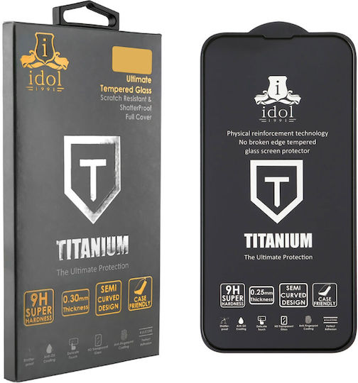 Idol 1991 0.25mm Full Glue Full Face Tempered Glass Μαύρο (Xiaomi 14)