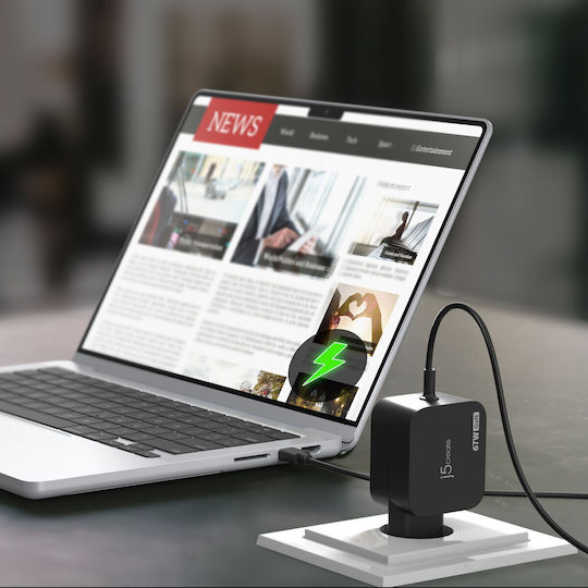 J5create Universal Laptop-Ladegerät mit abnehmbarem Netzkabel