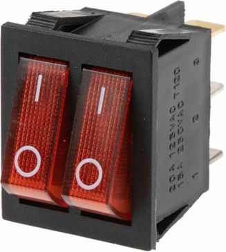 Radiator Switch 2 Illuminated Buttons 6 Contacts