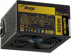Akyga 800W Negru Sursă de Alimentare Calculator Complet cu fir 80 Plus Bronze (AK-U4-800)