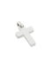 Men's White Gold Cross 14K