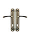 Import Hellas Lever Middle Door with Plate 582 Pair (Center Distance 75mm) Oxide