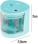 Madrid Papel Plastic Double Electric Pencil Sharpener Turquoise