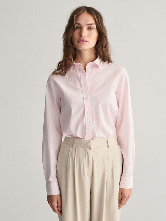 Gant Langärmelig Damen Hemd Rye Pink Gestreift