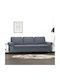 Three-Seater Velvet Dark Grey Couch 212x77x80 cm 359540