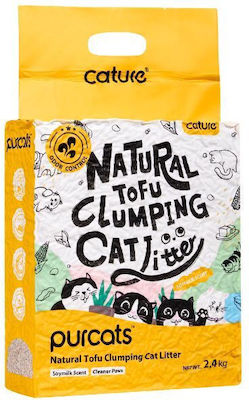 Cature Pure Tofu Clumping Cat Litter Milky Scent 6lt (2.4kg)