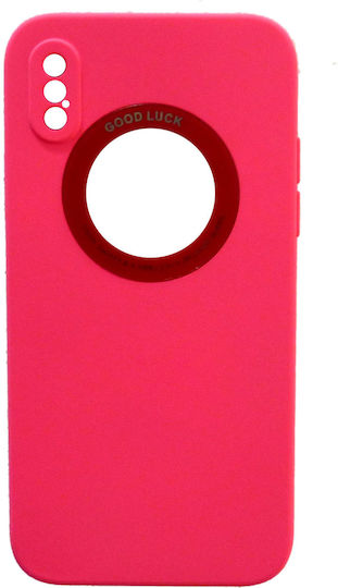 ObaStyle ObaStyle Silicone Back Cover 2mm Fuchsia for iPhone X / XS