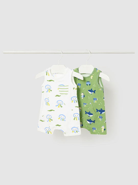 Mayoral Baby Bodysuit Set Sleeveless Cabbage