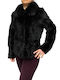 MARKOS LEATHER Women's Short Fur Black
