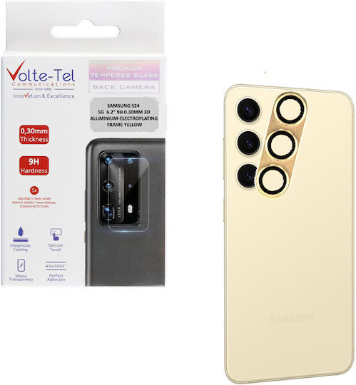 Volte-Tel Glass Cover Camera Protection Tempered Glass Yellow for the Samsung S24 5G 8353130