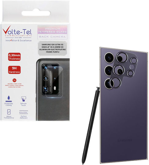 Volte-Tel Glass Cover Camera Protection Tempered Glass Purple for the Samsung S24 Ultra 5G S928 8353215