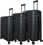 Dream House Travel Bags Hard Gray with 4 Wheels Set 3pcs