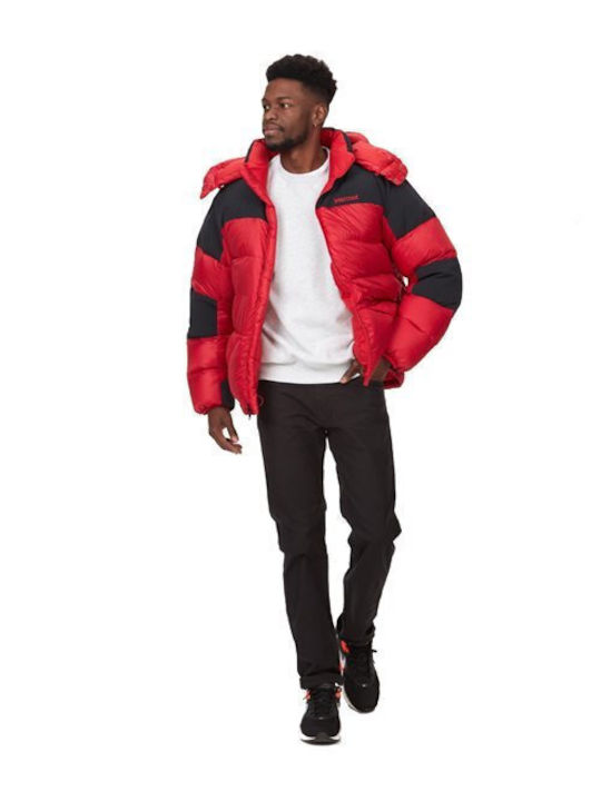 Women's Short Puffer Jacket for Winter Red