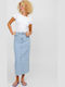 Denim Hoch tailliert Maxi Rock Blau