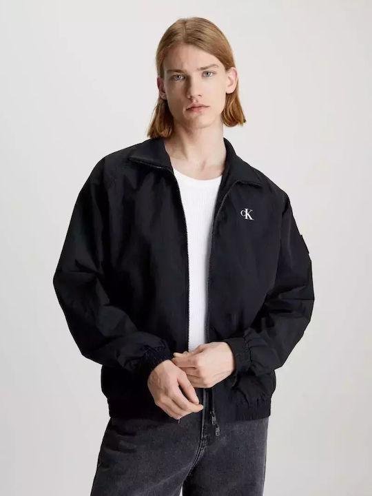 Calvin Klein Ανδρικό Χειμωνιάτικο Μπουφάν Bomber Μαύρο