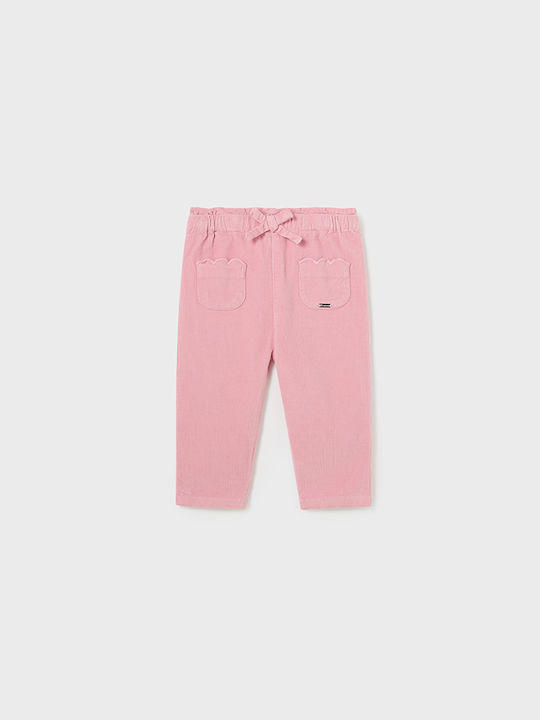 Mayoral Kids Corduroy Trousers Pink