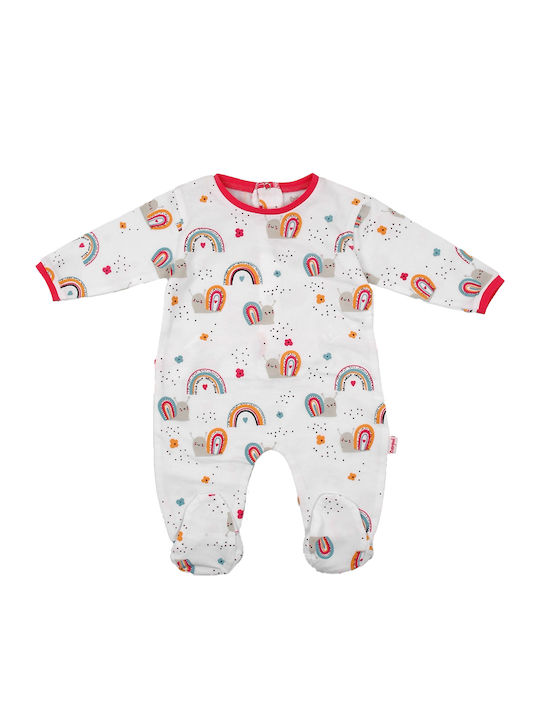 Babybol Baby Bodysuit Long-Sleeved White
