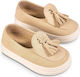 Babywalker Christening Leather Moccasins Ecru