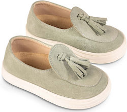 Babywalker Green Baptism Moccasins