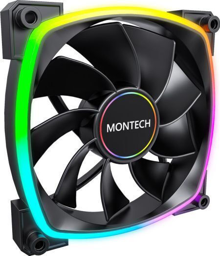 Montech RX140 Обратен Перка Вентилатор за Кутия (1600 оборота / 90.5cfm) с ARGB Осветление и 4-изводна ШИМ Свързване