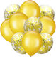 Set of 10 Balloons Latex Yellow 28cm
