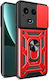 Slide Umschlag Rückseite Silikon Rot (Realme 11)