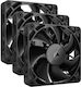 Corsair iCue Link RX120 Case Fan (2100rpm / 74.2cfm) Χωρίς Led Φωτισμό και Σύνδεση 6-Pin 3τμχ