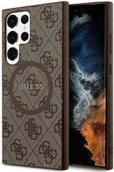 Guess 4g Colored Back Cover Δερματίνης / Δερμάτινο Καφέ (Galaxy S24 Ultra)