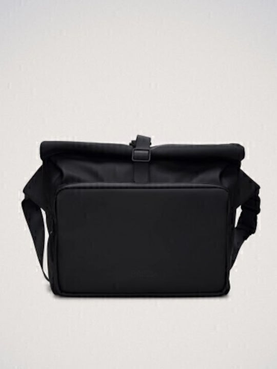 Rolltop Commuter Ανδρική Τσάντα Ώμου / Χιαστί Μαύρη