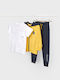 Mayoral Kids Sweatpants Set Yellow 2pcs