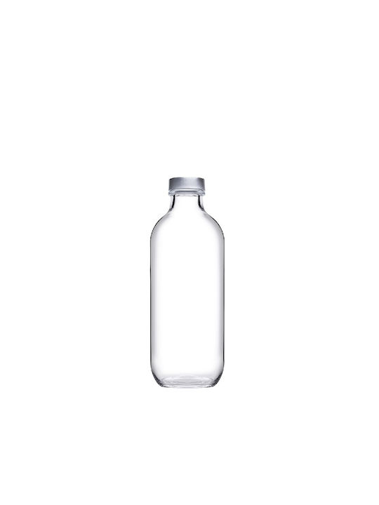Espiel Iconic Bottle Water Glass with Screw Cap Transparent 540ml