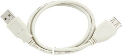Gembird CC-USB2-AMAF-75CM/300 USB 2.0 USB-A Male La USB-A Female Alb 0.75m