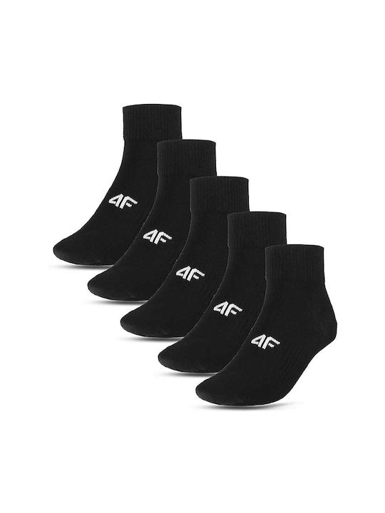 4F Αθλητικές Κάλτσες Μαύρες 5 Ζεύγη
