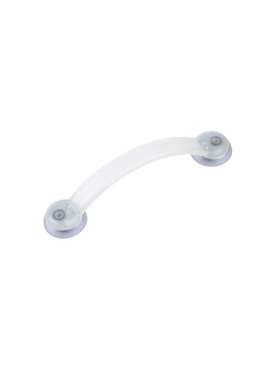 Poliplast No 339 Furniture Handle from Metal Transparent with Hole Centers 128mm
