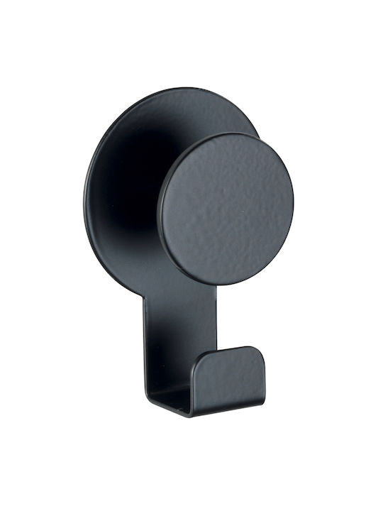 Wenko Single Wall-Mounted Bathroom Hook Inox Black