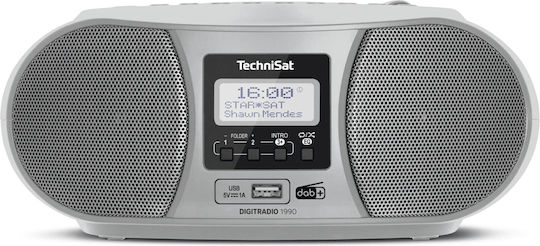 Technisat Digitradio 1990 Φορητό Ηχοσύστημα με Bluetooth / USB / CD / Ραδιόφωνο Γκρι