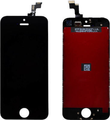 Ersatzbildschirm mit Touch-Mechanismus für iPhone 5S Schwarz