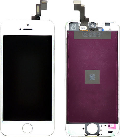Οθόνη με Μηχανισμό Αφής για iPhone 5S (Λευκό)