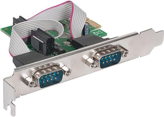 Manhattan Κάρτα PCIe σε 2 θύρες RS232 DB9 Serial