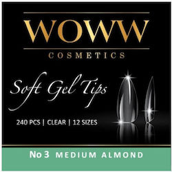 Woww Soft Gel Vârfuri pentru unghii false 240buc 1002.WOWWMEDALM