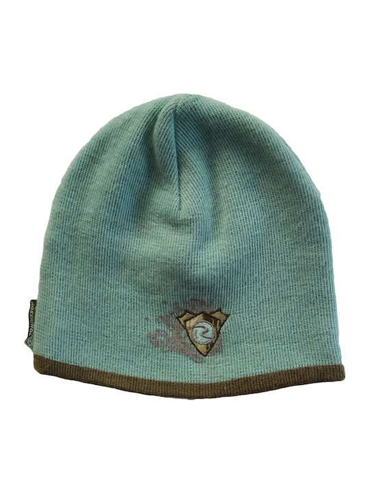 Beanie Γυναικείος Reversible Σκούφος Πλεκτός σε Τιρκουάζ χρώμα