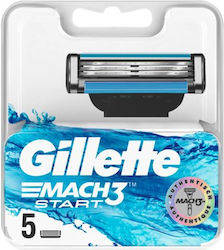 Gillette Start Replacement Heads with 3 Blades & Lubricious Strip 5pcs