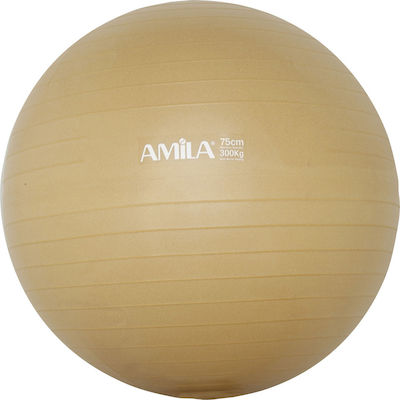 Amila Exercise Ball Pilates 75cm, 1.7kg in Gold Color