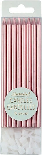 Great Pretenders Geburtstagskerze Regelmäßig in Rosa Farbe 16Stück 220451