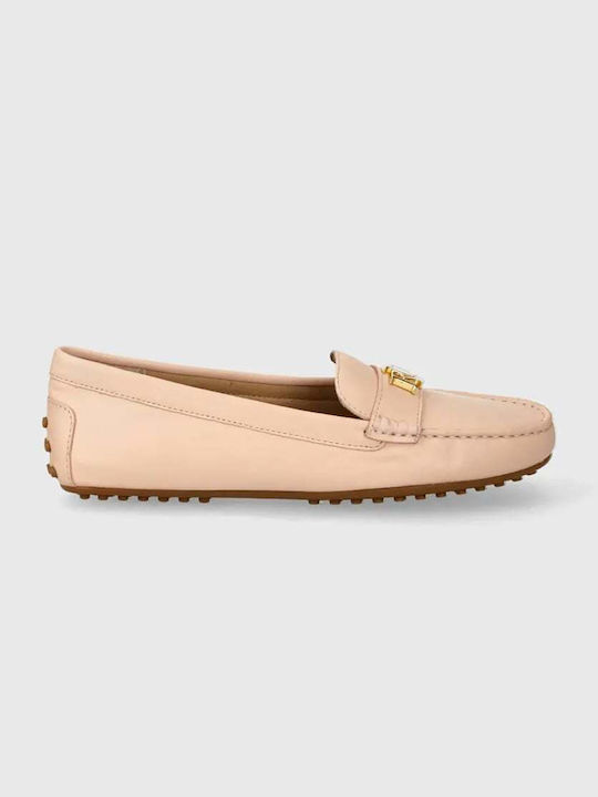 Ralph Lauren Leather Women's Moccasins in Pink Color