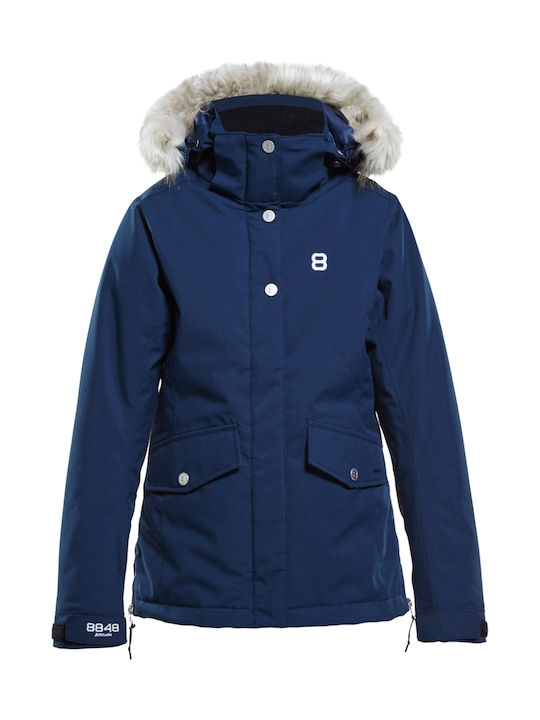 8848 Altitude Waterproof Kids Casual Jacket with Lining & Hood NAVY