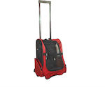 Go Clever Dog/Cat Carrying Red Trolley for 15kg Pets L55xW43.7xH26.5cm