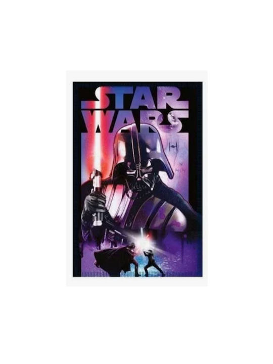 Disney Κουβέρτα Fleece Star Wars Μαύρο/μωβ 140x100εκ.