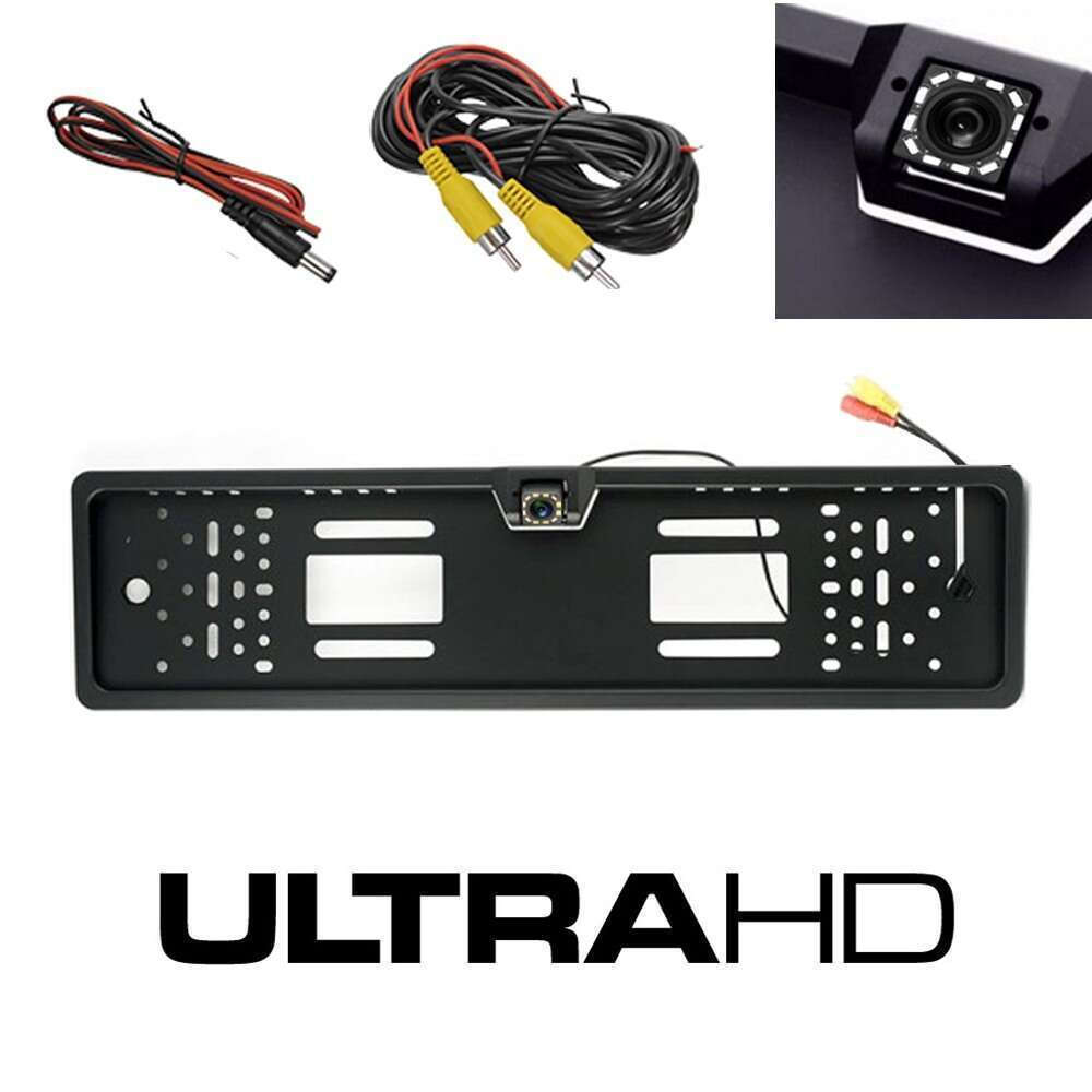 12v Ip68 12 Led D-095 Waterproof Car Reverse Camera with License Plate Frame and Night Vision Universal KLN-08c3b0 | Skroutz.gr