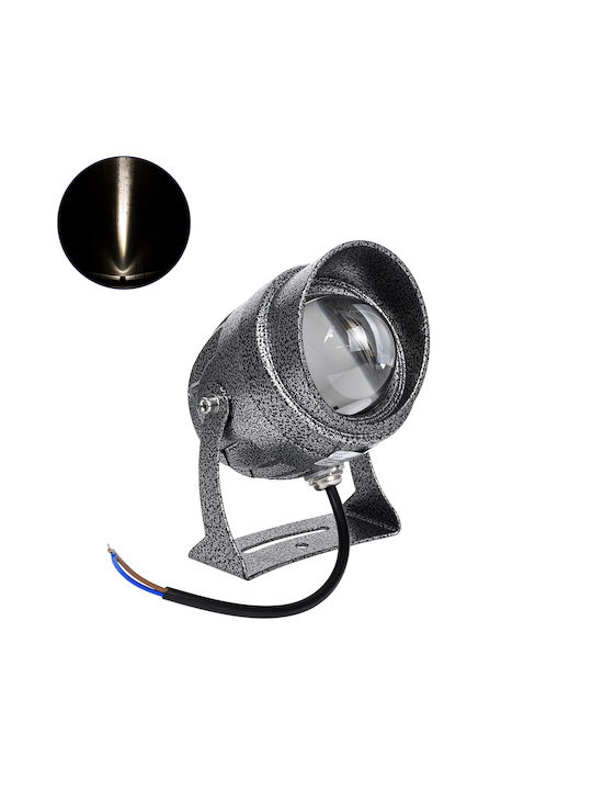 GloboStar Φωτιστικό Προβολάκι LED Εξωτερικού Χώρου 16W με Φυσικό Λευκό Φως IP65 Γκρι